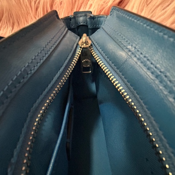 Coach Blue Mini Bag with Silver Studs - Picture 15 of 16